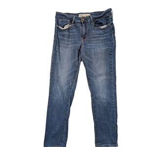 Levi's Signature Women's Mid Rise Slim Jeans Blue Wash Size 12 W32 L28.5 stretch